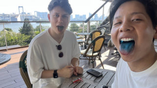 August 2 in Odaiba with tourist